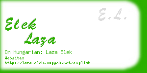 elek laza business card